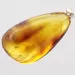 Baltic amber silver pendant w insect inclusion