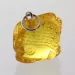 Honey Baltic Amber figurine FISH Pendant Silver Charm