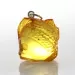 Honey Baltic Amber figurine FISH Pendant Silver Charm