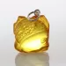 Honey Baltic Amber figurine FISH Pendant Silver Charm