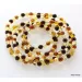 Polished ROUND beads Baltic amber stretchy bracelet