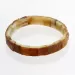 Rough Squares Baltic amber stretch bracelet 19cm