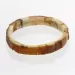 Rough Squares Baltic amber stretch bracelet 19cm
