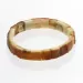 Rough Squares Baltic amber stretch bracelet 19cm