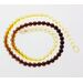 Rainbow Round beads Baltic amber necklace 45cm