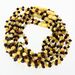 10 Big Multi BAROQUE teething Baltic amber necklaces 32cm