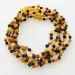 5 Raw Multi BAROQUE Baby teething Baltic amber necklaces 33cm