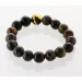 Large Dark Baltic Amber BAROQUE Beads Stretchy Bracelet 20cm