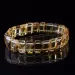 Sparkling square pieces Baltic amber stretchy bracelet 18cm