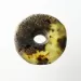 Raw Donut shape Baltic amber pendant medallion