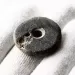 Raw Donut shape Baltic amber pendant medallion
