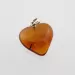 Heart Shape Cognac Baltic Amber Pendant Charm