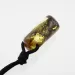 Natural Amber Pendant w Leather Cord