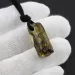 Natural Amber Pendant w Leather Cord