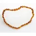 Cognac Baltic Amber Teething Necklace For Babies