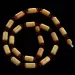 Egg yolk Cylinder beads Baltic amber UNISEX choker 46cm