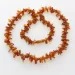 Cognac Thorns Baltic amber Nuggets Necklace 62cm