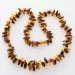 Multi Thorns Baltic amber Nuggets Necklace 62cm