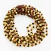 10 Raw Multi BAROQUE teething Baltic amber necklaces 38cm