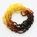 10 Raw Rainbow BEANS Baby teething Baltic amber necklaces 33cm