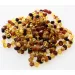 5 Multi BAROQUE Baltic amber adult bracelets 19cm