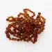 10 Cognac BAROQUE Baltic amber teething bracelets 13cm