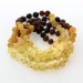 5 Raw Rainbow BAROQUE Baltic amber adult bracelets 18cm