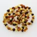 5 Multi BAROQUE Baltic amber adult bracelets 19cm