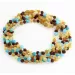 5 Raw Honey Gems Baltic Amber teething necklaces 33cm
