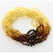 10 Rainbow BAROQUE Baltic amber teething necklaces 33cm