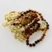 10 Rainbow BAROQUE Baltic amber teething bracelets 14cm
