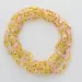 5 Raw Lemon Gems Baltic Amber teething necklaces 33cm
