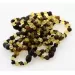 10 Raw Multi BAROQUE Baltic amber teething bracelets 14cm