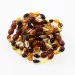 10 Multi BEANS Baltic amber teething Baby bracelets 14cm