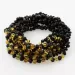 10 Multi BROQUE teething Baltic amber necklaces 28cm