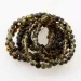 10 Dark ROUND Baltic amber stretch bracelets 19cm