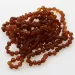 10 Raw Cognac BAROQUE Baltic Amber Bracelet 19cm