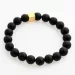 Beaded Baltic Amber Cord Bracelet for Man