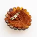 Flower Baltic amber brooch