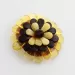 Flower Baltic amber brooch