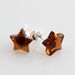 Carved Star Baltic Amber Stud Earrings