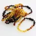 10 Rainbow BAROQUE Baltic amber teething bracelets 14cm