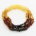 5 Rainbow BAROQUE Baltic amber teething necklaces 32cm