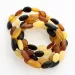 Raw Mix BEANS Baltic amber stretch bracelet 19cm