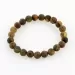 Raw Dark ROUND Baltic amber stretch bracelet 19cm