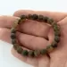 Raw Dark ROUND Baltic amber stretch bracelet 19cm