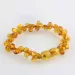 Multi-strand Baltic amber woven teething bracelet 14cm