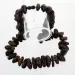 Large dark BAROQUE beads Baltic amber neclace 64cm