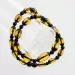Faceted Baltic amber greenish OLIVE beads necklace 50cm