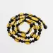 Faceted Baltic amber greenish OLIVE beads necklace 50cm